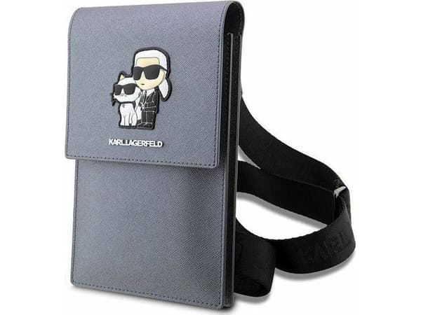 Karl Lagerfeld Handväska KLWBSAKCPMG silver/silver Saffiano Karl &amp; Choupette