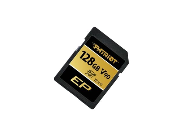 Patriot V90 - Flash-minneskort - 128 GB - Video Class V90 / UHS-II U3 / Class10 - SDXC UHS-II