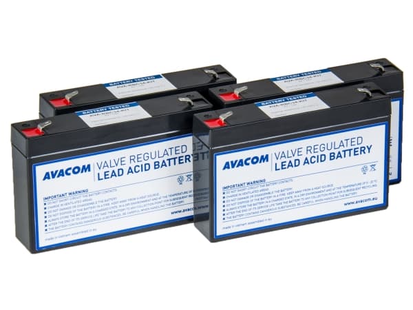 AVACOM AVA-RBC34-KIT, Forseglet blysyre (VRLA), 4 stykker, Sort, Vietnam, APC RBC34, 4,92 kg