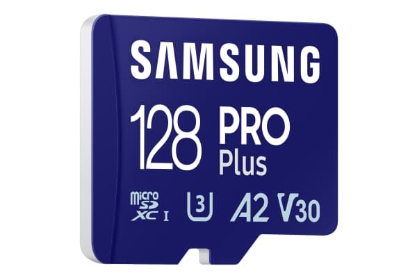 Samsung PRO Plus MB-MD128SB - Flashminnekort - 128 GB - A2 / Video Class V30 / UHS-I U3 / Class10 - microSDXC UHS-I - blå
