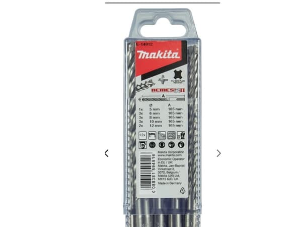 MAKITA DRILL BIT SET SDS+ 12pcs. NEMESIS 2