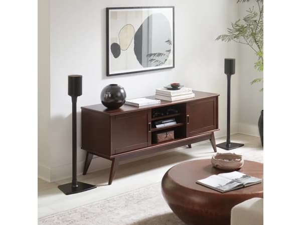 Sanus WSSE12 - Ställ - fixerad - för speakers - stål - svart - golvstående (paket om 2) - för Sonos Era 100
