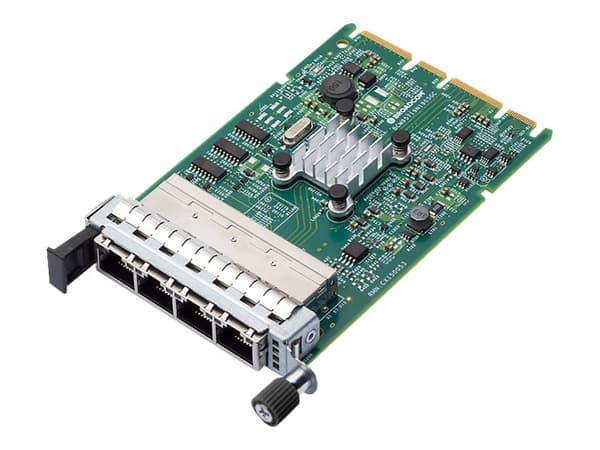 Broadcom NetXtreme E-Series N41GBT - Nettverksadapter - PCIe 2.0 x4 - Gigabit Ethernet x 4 Grønn