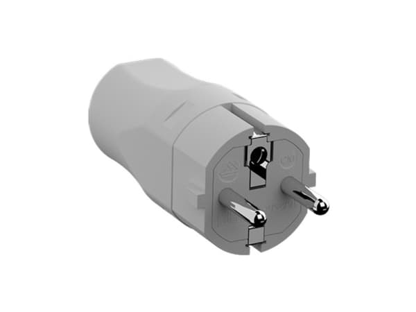 Bachmann 960.301, Type F, 250 V, 16 A, Grå, Plastikk, 78 mm
