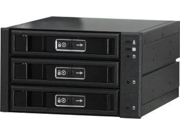 JOUJYE JJ-N-36TM SATA-SAS I II III kabinett 8,6 cm x 14,6 cm for 3XHDD 6,4 cm-8,9 cm 2,5 tommer-3,5" svart (JJ-N-36TM / A 2677)