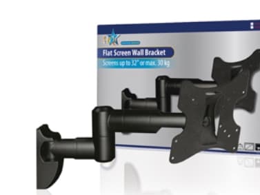 HQ FSB07B, 50 x 50 mm, 200 x 200 mm, -20 - 20°, -270 - 270°, Plast, Stål, Sort