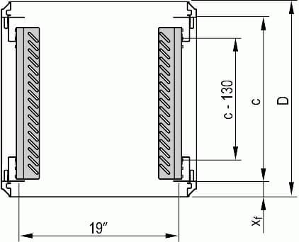 Schroff Slide rail 25 kg, 25 kg