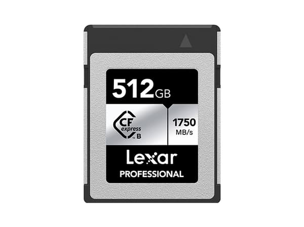 Lexar LCXEXSL512G-RNENG, 512 GB, CFexpress Type B, 1750 MB/s, 1300 MB/s, Sølv