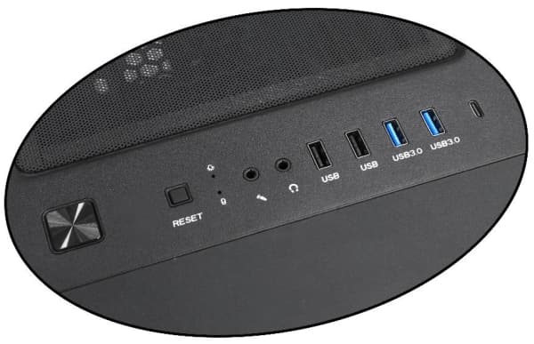 Geh Nanoxia Deep Silence 8 - Pro TG USB 3.1 - mATX/ATX ODD:llä varustettuna
