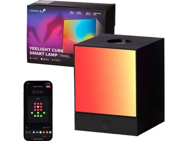 Yeelight Cube, Älypöytävalaisin, Wi-Fi/Bluetooth, Musta, Multi, 802.11b, 802.11g, Wi-Fi 4 (802.11n), 2,4 GHz