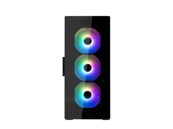 PC-kotelo I3 Neo TG Mid Tower RGB 4x tuuletin, musta