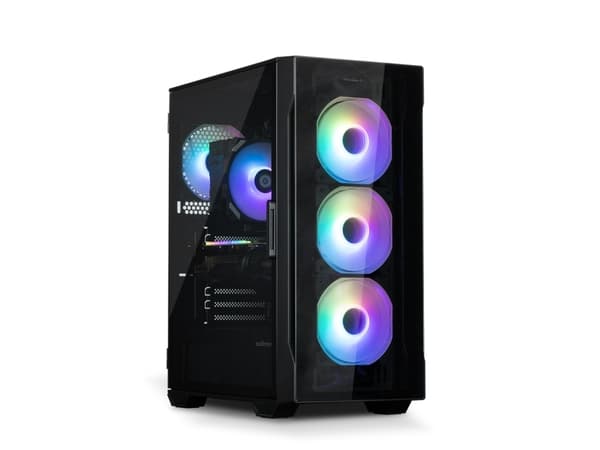 PC-kotelo I3 Neo TG Mid Tower RGB 4x tuuletin, musta