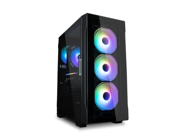 PC-kotelo I3 Neo TG Mid Tower RGB 4x tuuletin, musta