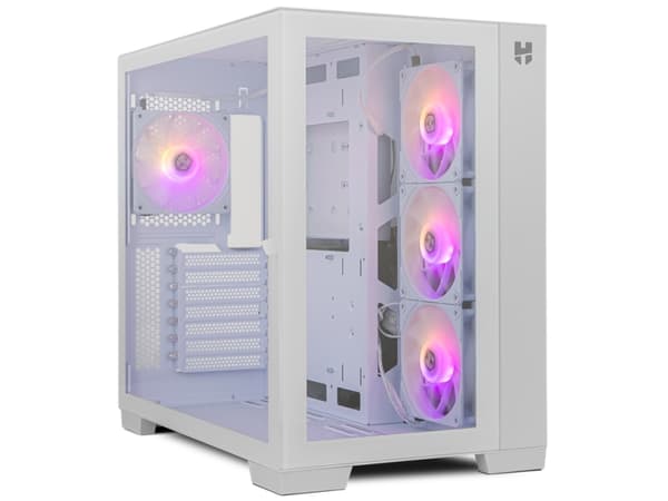 NOX Hummer Astra, Midi Tower, PC, Vit, ATX, ITX, micro ATX, Stål, Härdat glas, Spela Vit