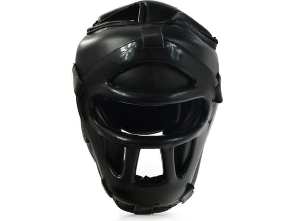 Profight Kask Bokserski Profight 703 Pu Z Kratą Czarny Senior