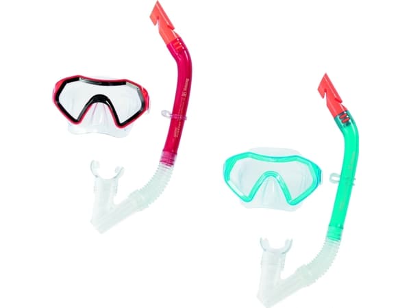 Bestway 24025, Ungdom, Full ansiktsmaske, Dykking, Polykarbonat, Flerfarget, 7 år