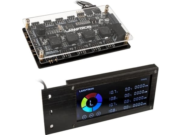 Lamptron SM436 PCI RGB vifte og LED-kontroller - Sort
