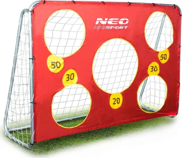 Neo-Sport Stort fotballmål 215x153x76cm + målmatte