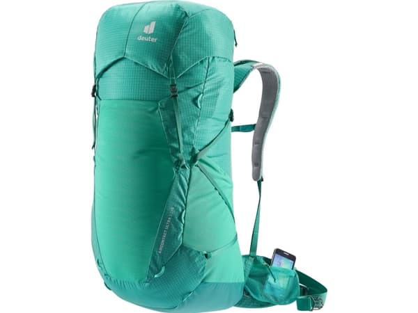 Deuter AIRCONTACT ULTRA 50+5, Innvendig ramme, Topp, Bakre polstring, Hoftebelte, Turgåing, Lange turer, Fjellklatring, Turgåing, Grønn, fern-alpineg