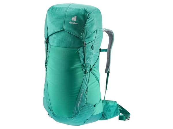 Deuter AIRCONTACT ULTRA 50+5, Innvendig ramme, Topp, Bakre polstring, Hoftebelte, Turgåing, Lange turer, Fjellklatring, Turgåing, Grønn, fern-alpineg