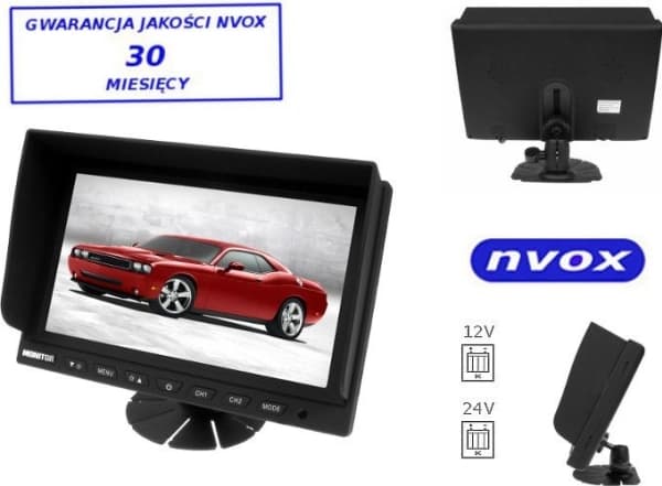 Nvox HM942 9" LCD-monitor med stöd för upp till 2 kameror
