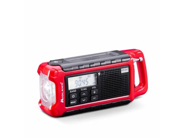 Midland ER200, Bärbar, Analog, AM, FM, 87,5 - 108 MHz, 531 - 1629 kHz, 3,5 mm
