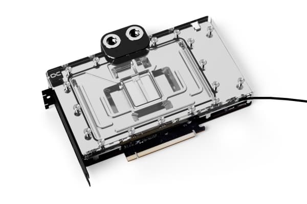 Alphacool 13474, Vannblokk + Bakplate, Akryl, Aluminium, Kromfarget, Kobber (Cu), Kromfarget, Gjennomsiktig, Sort, 3-Pin JST, 1/4", Grafikkort