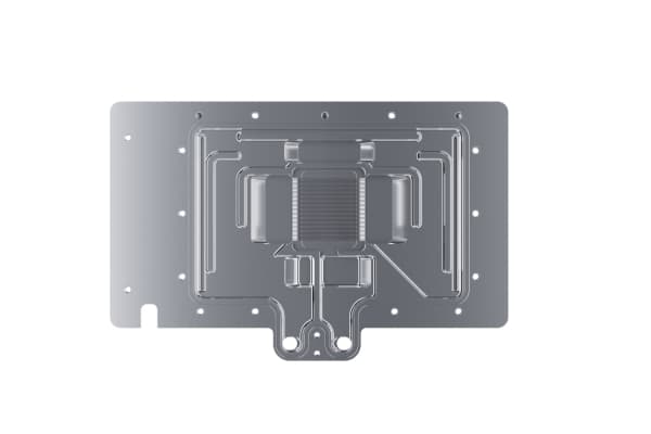 Alphacool 13474, Vannblokk + Bakplate, Akryl, Aluminium, Kromfarget, Kobber (Cu), Kromfarget, Gjennomsiktig, Sort, 3-Pin JST, 1/4", Grafikkort