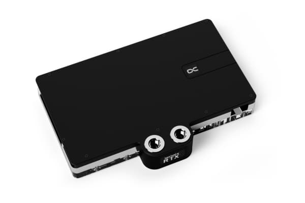 Alphacool 13474, Vannblokk + Bakplate, Akryl, Aluminium, Kromfarget, Kobber (Cu), Kromfarget, Gjennomsiktig, Sort, 3-Pin JST, 1/4", Grafikkort