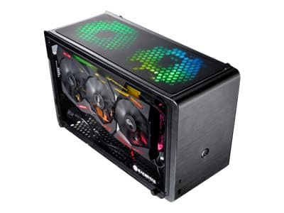 RAIJINTEK OPHION - USFF - mini-ITX - sidepanel med vindu (herdet glass) (ATX) - svartbelagt - USB