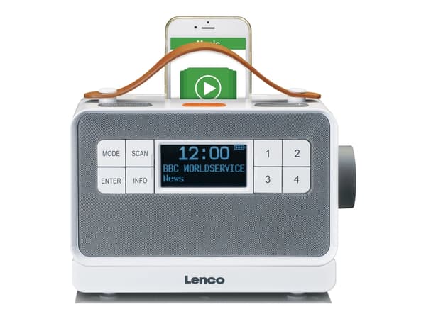 Lenco PDR-065 - Bærbar DAB-radio - 4 watt - uten operativsystem - hvit