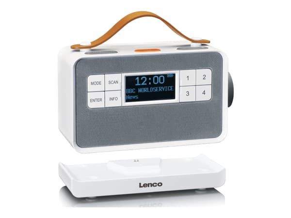 Lenco PDR-065 - Bærbar DAB-radio - 4 watt - uten operativsystem - hvit