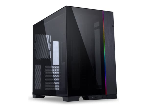 Lian Li O11 Dynamic Evo - Mid tower - utvidet ATX (E-ATX) - sidepanel med vindu (herdet glass) - ingen strømforsyning - moderne svart - USB/lyd