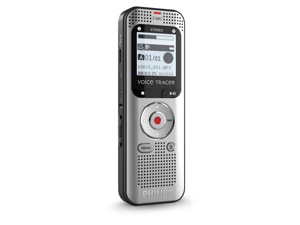 Philips Voice Tracer DVT2015, 2370 h, High Quality (HQ), Pulskodsmodulering (PCM), Standard uppspelning (SP), Superlång uppspelning (SLP), MP3, WAV,