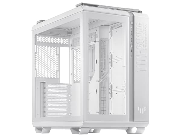 ASUS TUF Gaming GT502, Midi Tower, PC, Vit, ATX, micro ATX, Mini-ITX, Spela, 16,3 cm Vit