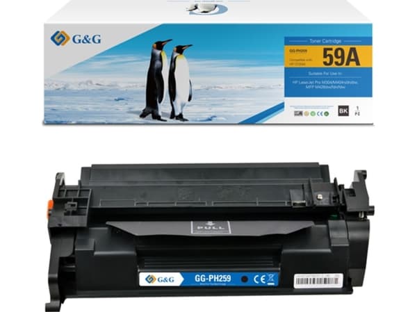 G&G Toner G&G-kompatibel toner med HP CF259A, NT-PH259, HP 59A, svart, 3000s, UTEN BRIKKE