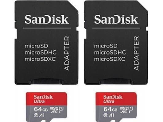 SanDisk Ultra - Flashminnekort (microSDXC til SD-adapter inkludert) - 64 GB