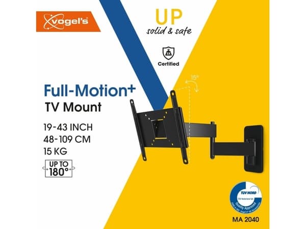 Vogel's M-series MA2040 (C1) - Monteringssats (väggfäste) - fullständig rörelse - för LCD-TV - stål - svart - skärmstorlek: 19"-40"