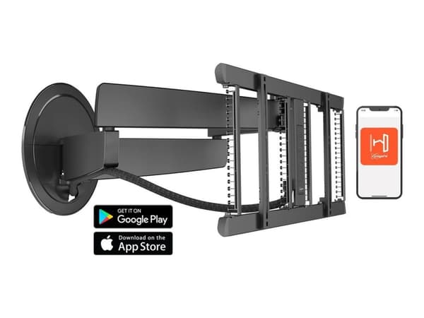 Vogel's SIGNATURE DesignMount TVM 7675 - Monteringssats (vridbar arm) - motoriserad - för platt panel - svart - skärmstorlek: 40"-77" - väggmonterbar
