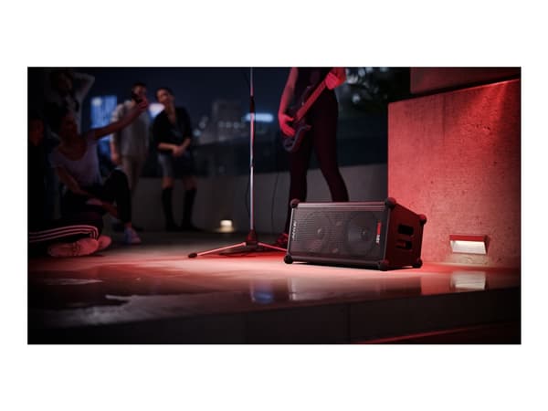 Sharp SumoBox CP-LS100 - Høyttaler - 2.0-kanal - trådløs - Bluetooth - Appstyrt - 120 watt - svart