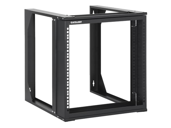 Intellinet 716185, Telinekehikko, Musta, Terästä, 30 kg, 9U, RoHS ANSI/EIA 310-E IEC 60297-3