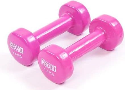 Hantel vinyl Profit rosa 2x1,5 kg DK 4102