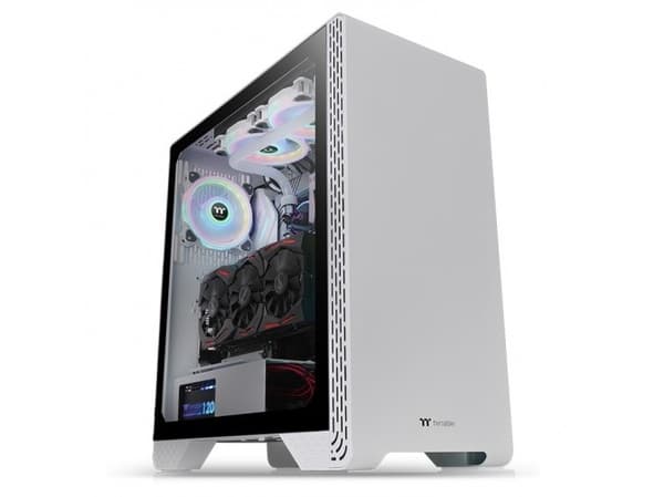 Thermaltake S300 TG Snow - Tempered Glass Snow Edition - tower - ATX - genomskinlig sidopanel (härdat glas) - ingen strömförsörjning (PS/2) - vit - U