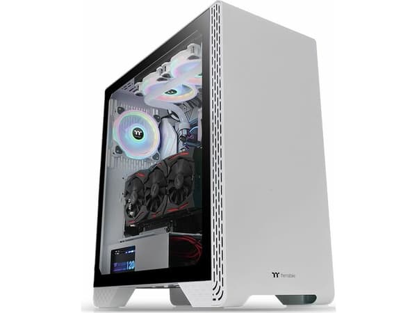Thermaltake S300 TG Snow - Tempered Glass Snow Edition - tower - ATX - genomskinlig sidopanel (härdat glas) - ingen strömförsörjning (PS/2) - vit - U
