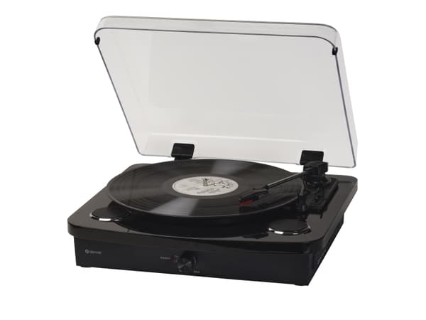 Denver levysoitin Denver VPL-230 - Levysoitin, jossa on sisäänrakennetut kaiuttimet, Bluetooth, USB, SD- ja MP3-korttipaikka, musta