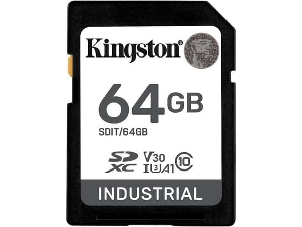 Kingston Industrial - Flash-minneskort - 64 GB - A1 / Video Class V30 / UHS-I U3 / Class10 - mikroSDXC UHS-I