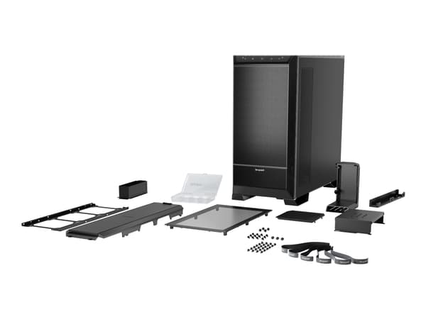 be quiet! Dark Base Pro 901 - FT - ATX - genomskinlig sidopanel (härdat glas) - ingen strömförsörjning (ATX / PS/2) - svart - USB/ljud