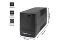 Miniatyrbilde 5 av 5: Qoltec UPS nødstrømforsyning | Monolith| 650VA | 360W