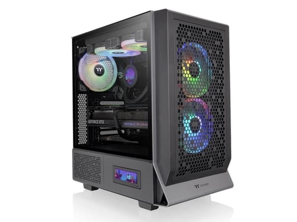 Thermaltake Ceres 300 TG ARGB - Mid tower - utökad ATX - genomskinlig sidopanel (härdat glas) - ingen strömförsörjning (PS/2) - svart - USB/ljud