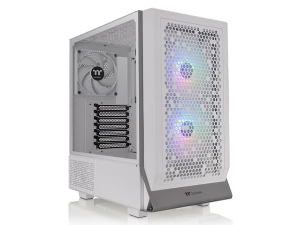 Thermaltake Ceres 300 TG ARGB Snow - Mid tower - utökad ATX - genomskinlig sidopanel (härdat glas) - ingen strömförsörjning (PS/2) - vit - USB/ljud